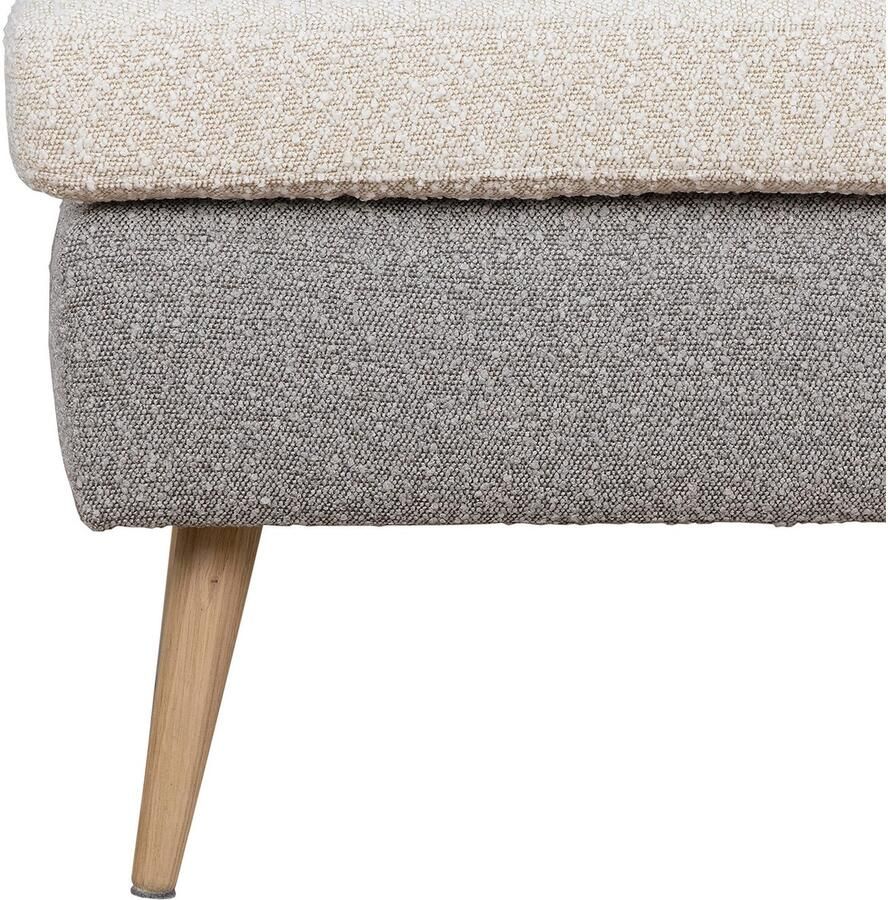 Home affaire Fauteuil Salla bekleding bouclé of fijne structuur oorschelp fauteuil naar keuze met of zonder hocker grote fauteuil: afm. bxdxh: 78x94x118cm - Foto 2