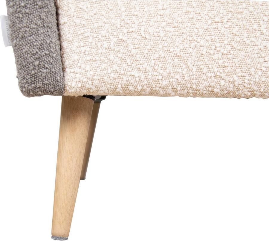Home affaire Fauteuil Salla bekleding bouclé of fijne structuur oorschelp fauteuil naar keuze met of zonder hocker grote fauteuil: afm. bxdxh: 78x94x118cm - Foto 3