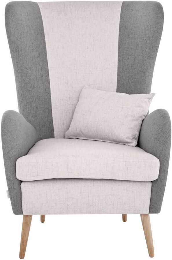 Home affaire Fauteuil Salla bekleding bouclé of fijne structuur oorschelp fauteuil naar keuze met of zonder hocker grote fauteuil: afm. bxdxh: 78x94x118cm - Foto 12