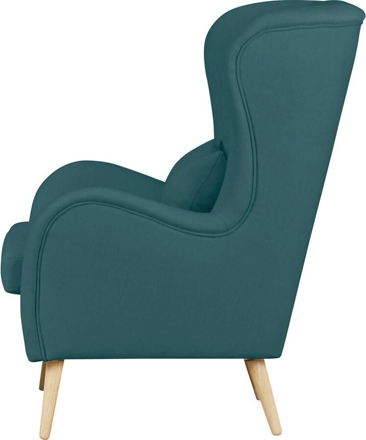 Home affaire Fauteuil Salla ook in imitatiebont en fijn corduroy veel bekledingsopties oorfauteuil (set) - Foto 3