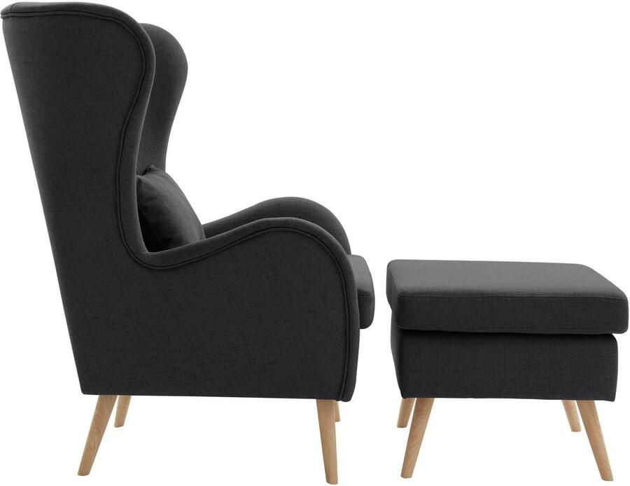 Home affaire Fauteuil Salla ook in imitatiebont en fijn corduroy veel bekledingsopties oorfauteuil (set) - Foto 7