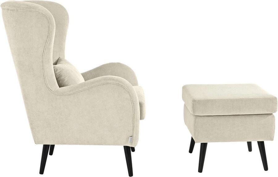 Home affaire Fauteuil Sallito oorfauteuil TV-stoel voor woonkamer ook in velours cord - Foto 13