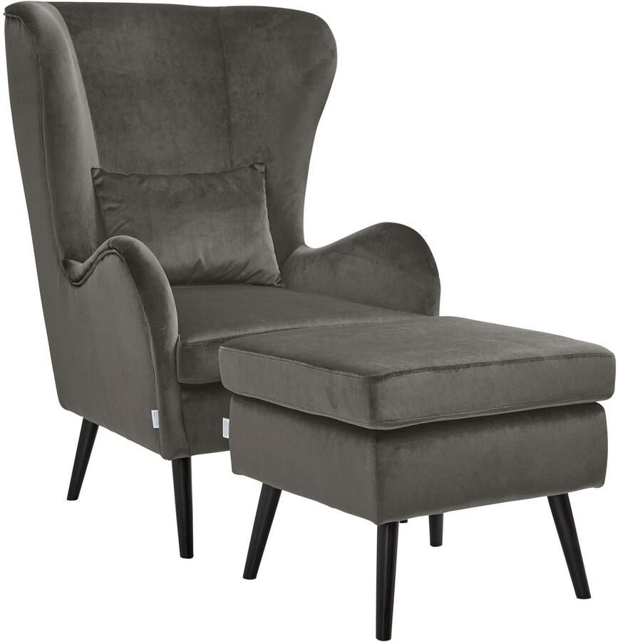 Home affaire Fauteuil Salla ook in imitatiebont en fijn corduroy veel bekledingsopties oorfauteuil (set) - Foto 2
