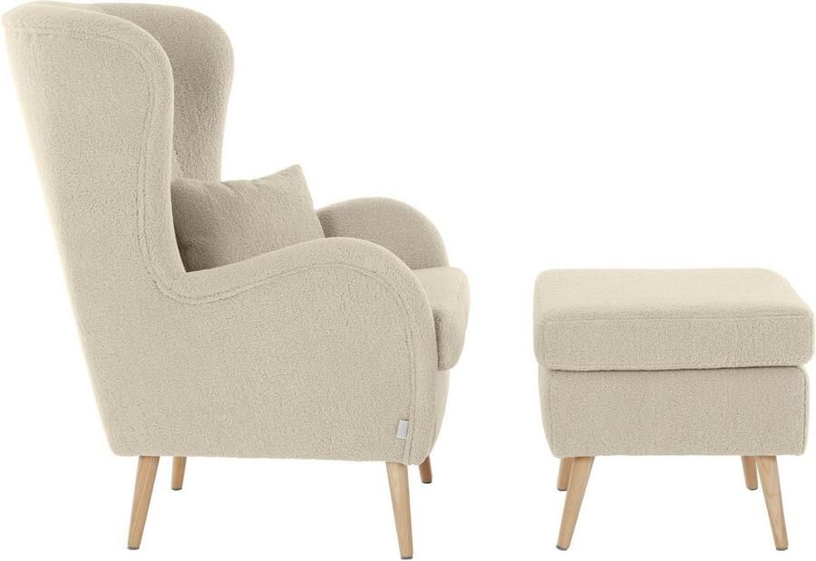 Home affaire Fauteuil Salla ook in imitatiebont en fijn corduroy veel bekledingsopties oorfauteuil (set) - Foto 10