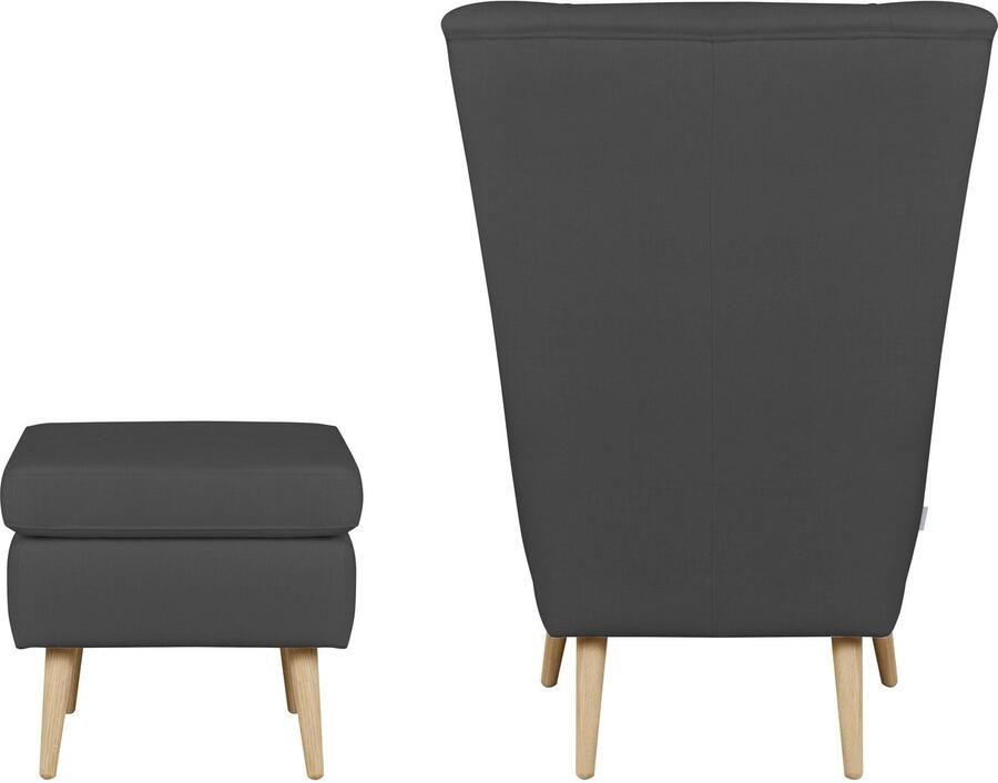 Home affaire Fauteuil Salla ook in imitatiebont en fijn corduroy veel bekledingsopties oorfauteuil (set) - Foto 5