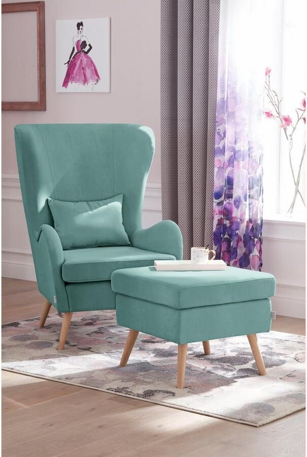 Home affaire Fauteuil Salla ook in imitatiebont en fijn corduroy veel bekledingsopties oorfauteuil (set) - Foto 15