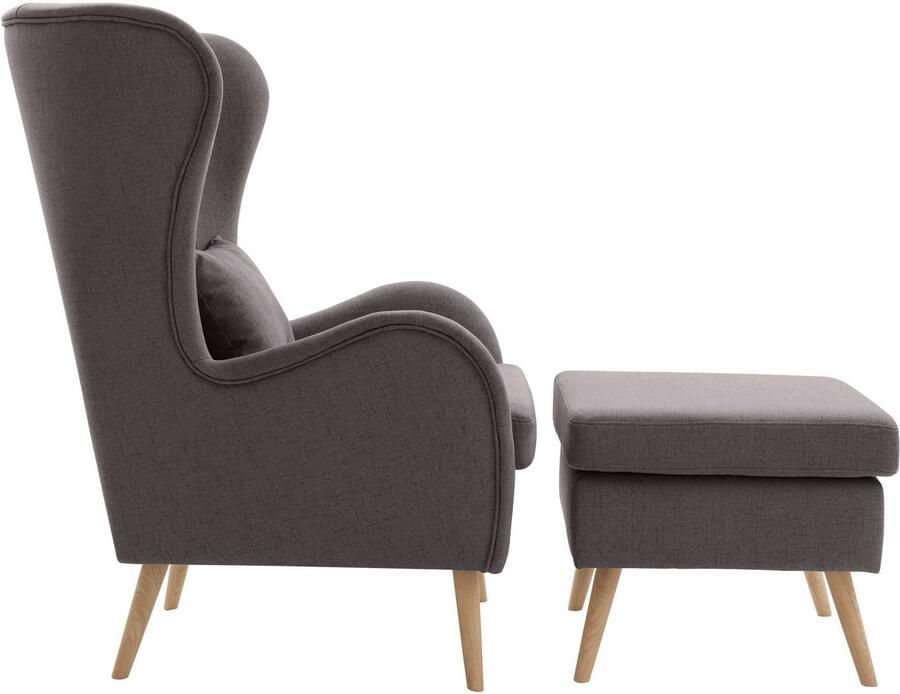 Home affaire Fauteuil Salla ook in imitatiebont en fijn corduroy veel bekledingsopties oorfauteuil (set) - Foto 7