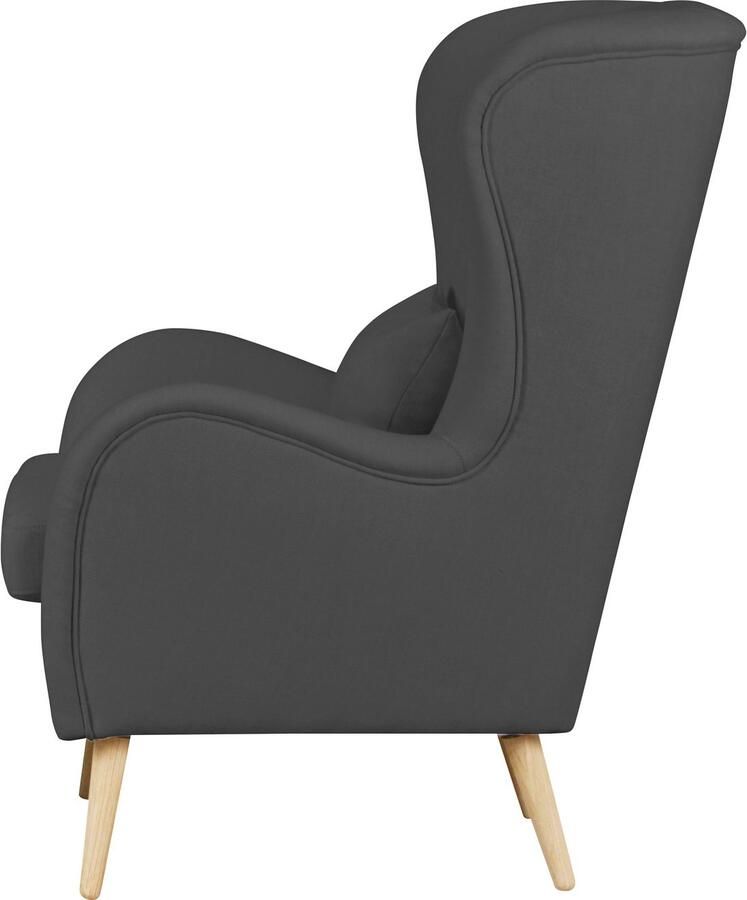 Home affaire Fauteuil Salla ook in imitatiebont en fijn corduroy veel bekledingsopties oorfauteuil (set) - Foto 3