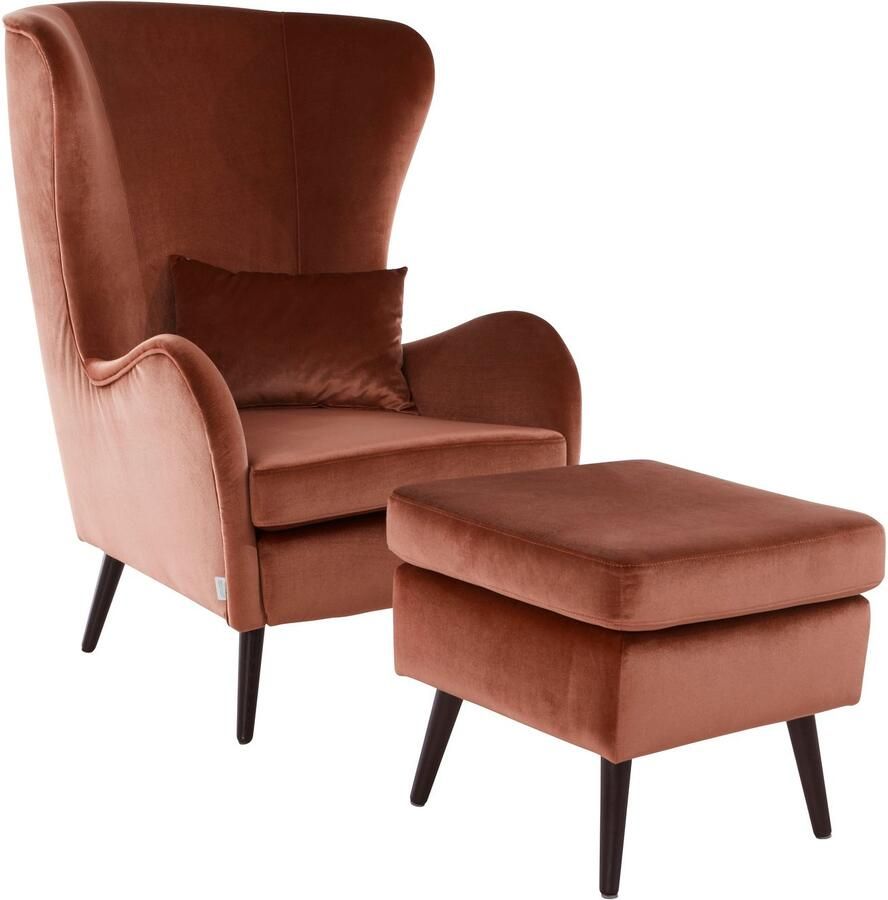 Home affaire Fauteuil Salla ook in imitatiebont en fijn corduroy veel bekledingsopties oorfauteuil (set)