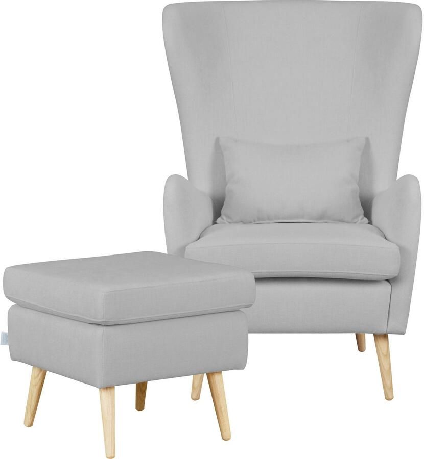 Home affaire Fauteuil Salla ook in imitatiebont en fijn corduroy veel bekledingsopties oorfauteuil (set) - Foto 2