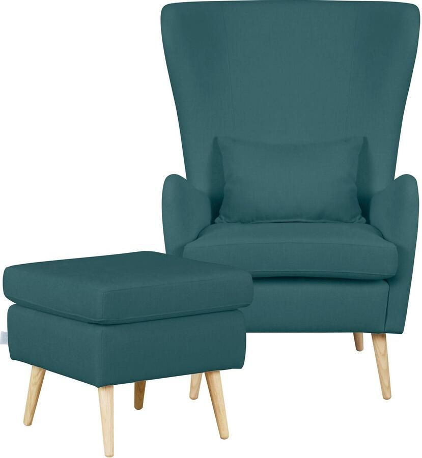 Home affaire Fauteuil Salla ook in imitatiebont en fijn corduroy veel bekledingsopties oorfauteuil (set) - Foto 2