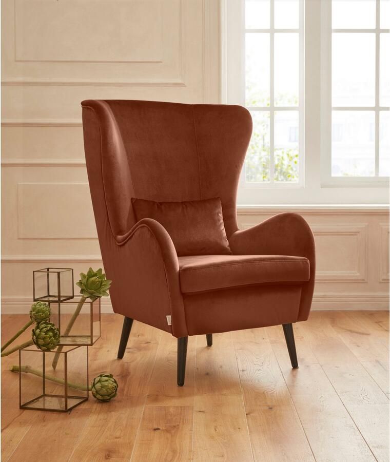 Home affaire Fauteuil Sallito oorfauteuil TV-stoel voor woonkamer ook in velours cord - Foto 4