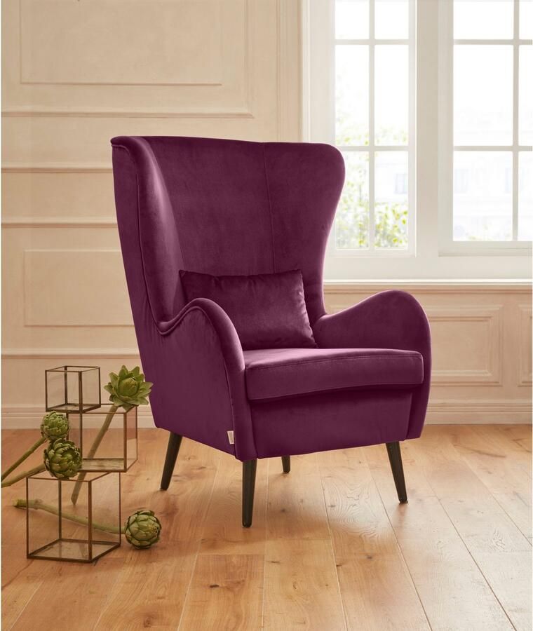 Home affaire Fauteuil Sallito oorfauteuil TV-stoel voor woonkamer ook in velours cord - Foto 4