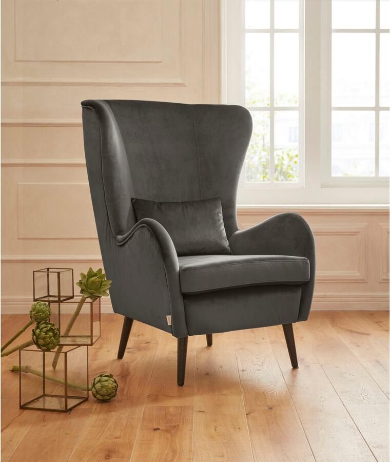 Home affaire Fauteuil Sallito oorfauteuil TV-stoel voor woonkamer ook in velours cord - Foto 4