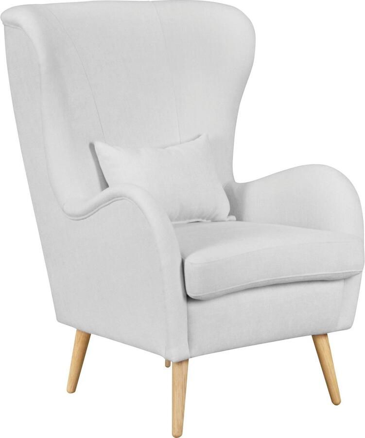 Home affaire Fauteuil Sallito oorfauteuil TV-stoel voor woonkamer ook in velours cord - Foto 6