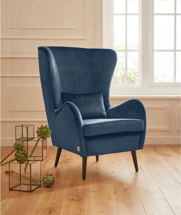 Home affaire Fauteuil Sallito oorfauteuil TV-stoel voor woonkamer ook in velours cord - Foto 4