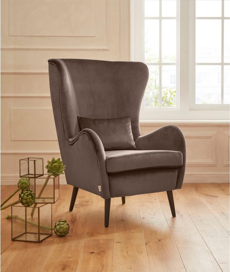 Home affaire Fauteuil Sallito oorfauteuil TV-stoel voor woonkamer ook in velours cord - Foto 4