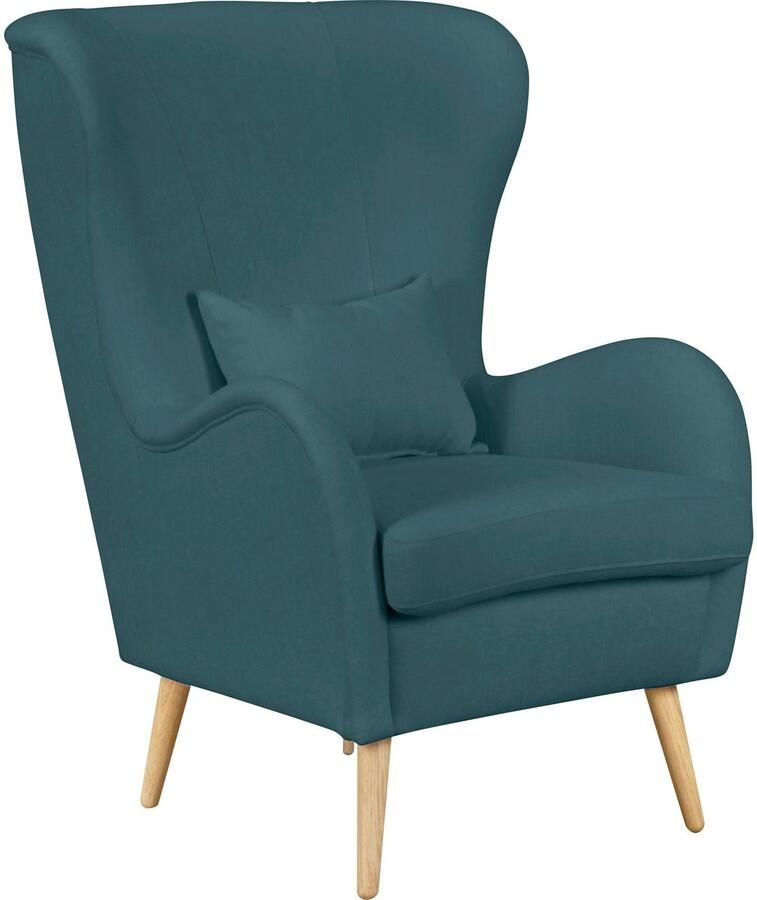 Home affaire Fauteuil Sallito oorfauteuil TV-stoel voor woonkamer ook in velours cord - Foto 4