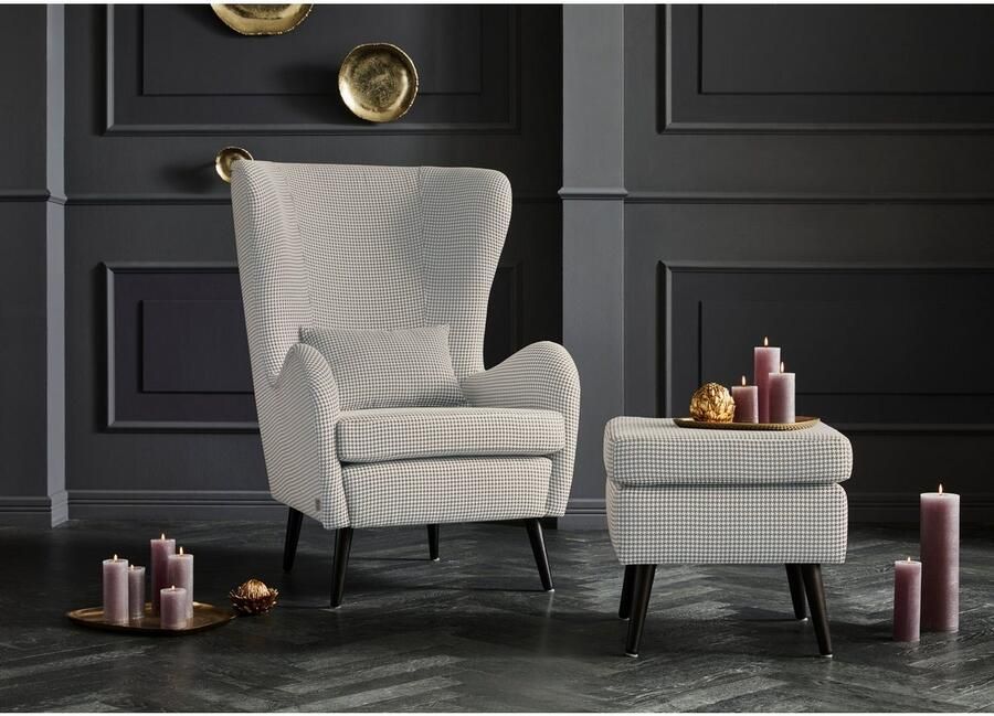 Home affaire Fauteuil Salla ook in imitatiebont en fijn corduroy veel bekledingsopties oorfauteuil (set) - Foto 9