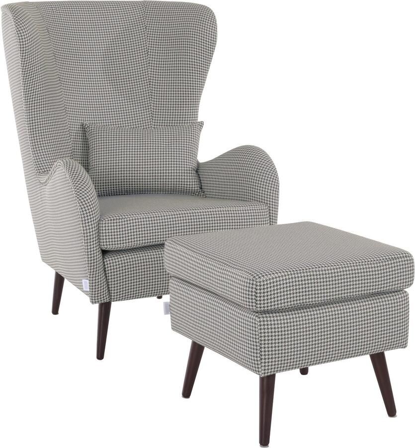 Home affaire Fauteuil Salla ook in imitatiebont en fijn corduroy veel bekledingsopties oorfauteuil (set) - Foto 3