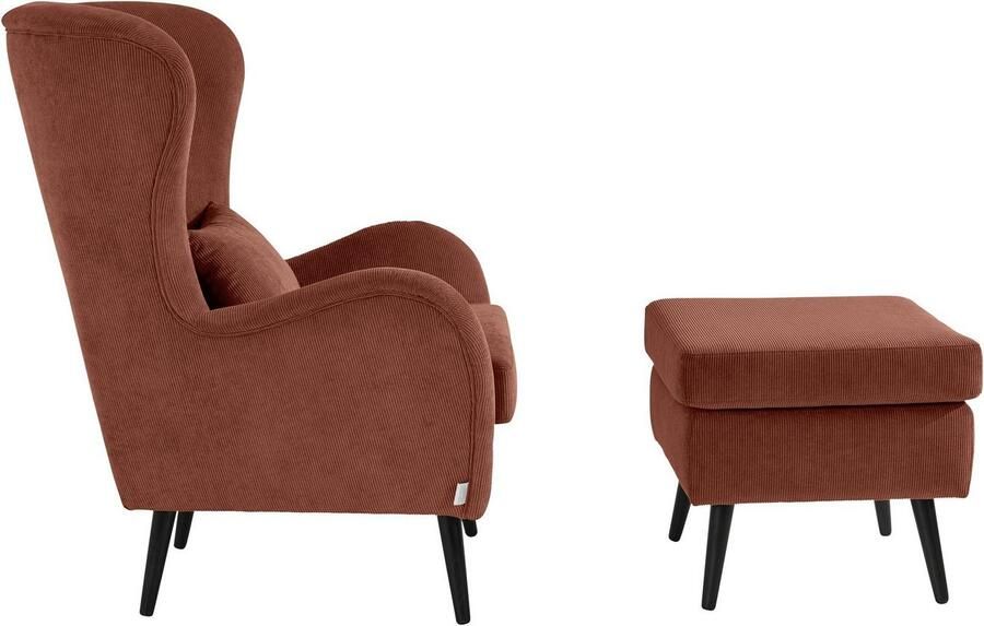 Home affaire Fauteuil Salla ook in imitatiebont en fijn corduroy veel bekledingsopties oorfauteuil (set) - Foto 10