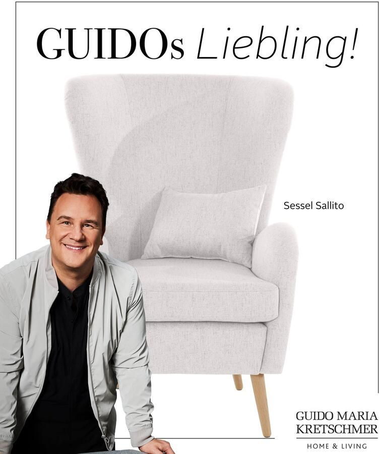 Home affaire Fauteuil Sallito TV-stoel oorfauteuil met Hocker in veel stofkwaliteiten ook in fluweelcord - Foto 6