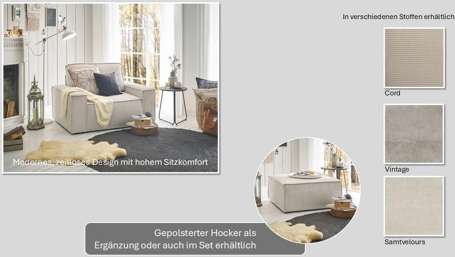 Home affaire Fauteuil SHERWOOD Love-Seat beschikbaar in 3 stofsoorten - Foto 7