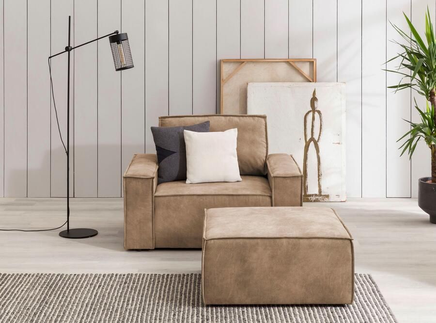 Home affaire Fauteuil Sherwood Loveseat en hocker als set passend bij de bekleding-serie SHERWOOD - Foto 10