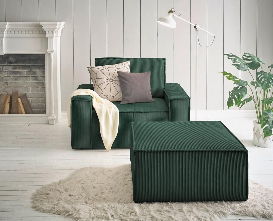 Home affaire Fauteuil Sherwood Loveseat en hocker als set passend bij de bekleding-serie SHERWOOD - Foto 10
