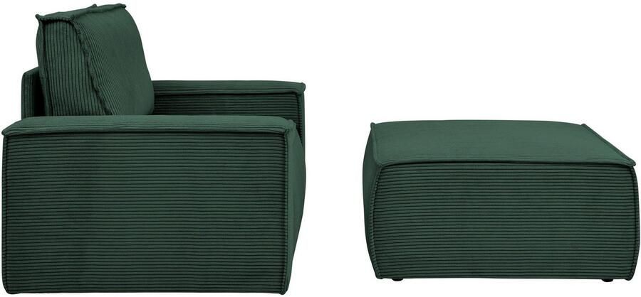 Home affaire Fauteuil Sherwood Loveseat en hocker als set passend bij de bekleding-serie SHERWOOD - Foto 9