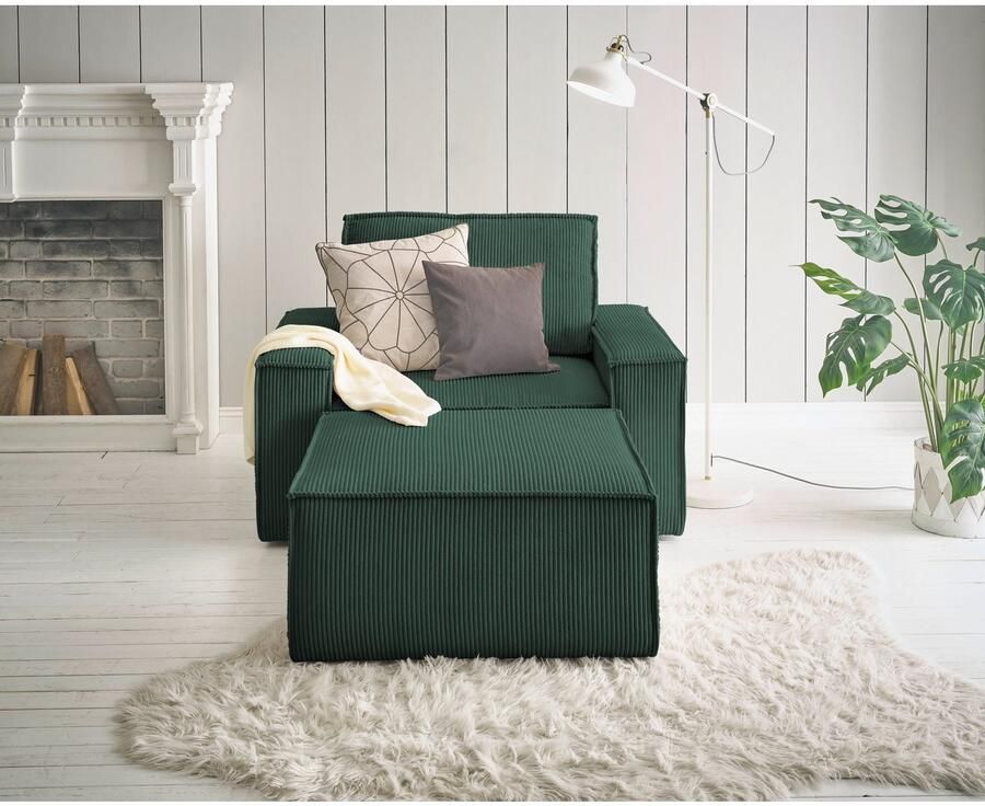 Home affaire Fauteuil Sherwood Loveseat en hocker als set passend bij de bekleding-serie SHERWOOD - Foto 2