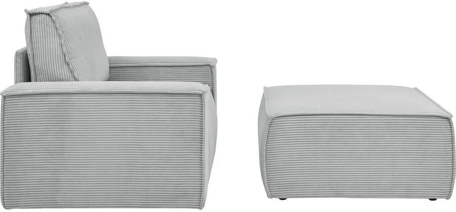 Home affaire Fauteuil Sherwood Loveseat en hocker als set passend bij de bekleding-serie SHERWOOD - Foto 10