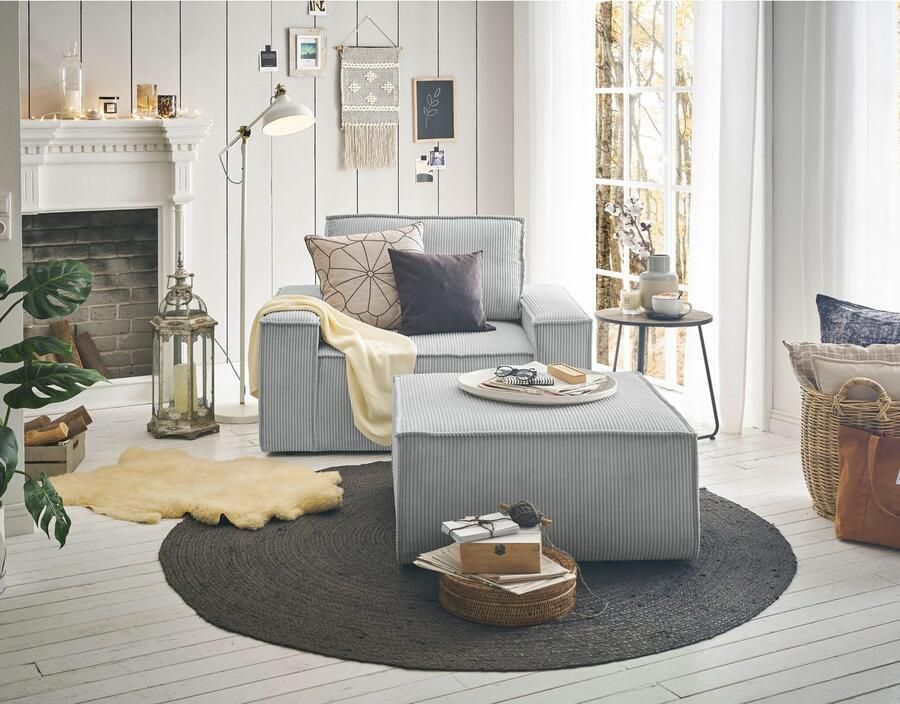 Home affaire Fauteuil Sherwood Loveseat en hocker als set passend bij de bekleding-serie SHERWOOD - Foto 4