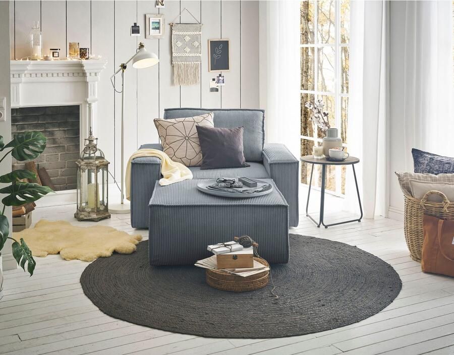 Home affaire Fauteuil Sherwood Loveseat en hocker als set passend bij de bekleding-serie SHERWOOD - Foto 4