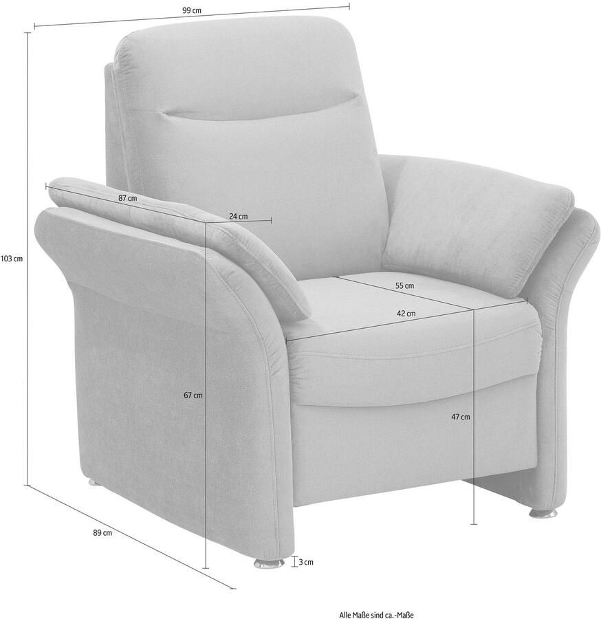 Home affaire Fauteuil Tahoma Binnenveringsinterieur in 3 stofkwaliteiten - Foto 2