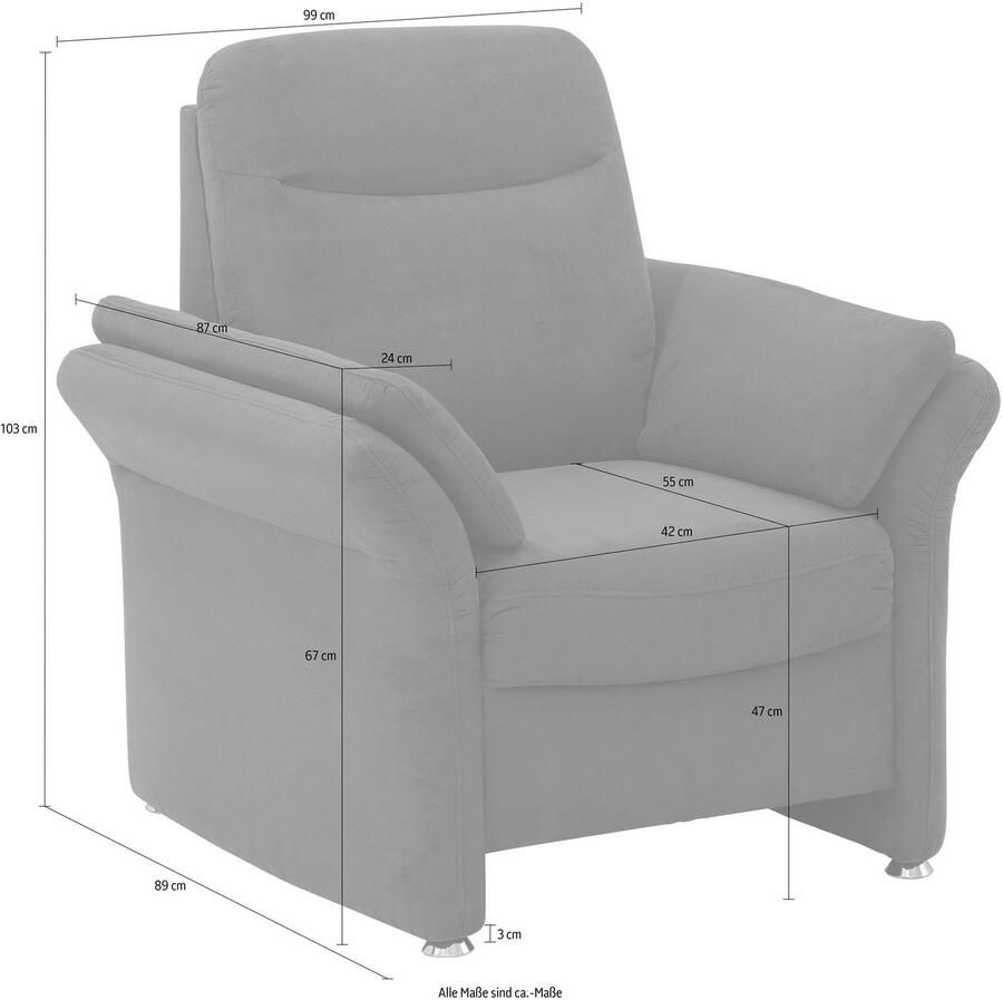 Home affaire Fauteuil Tahoma Binnenveringsinterieur in 3 stofkwaliteiten