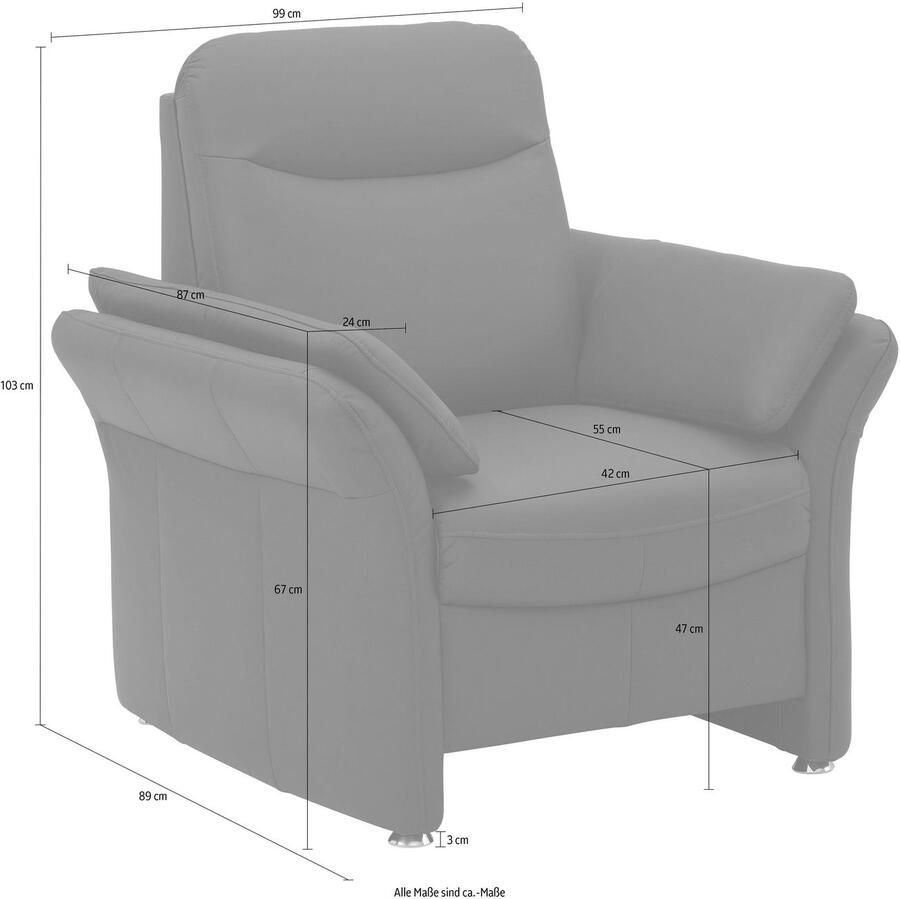 Home affaire Fauteuil Tahoma Binnenveringsinterieur in 3 stofkwaliteiten