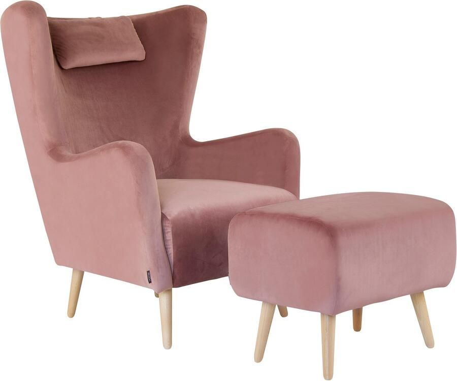 Home affaire Fauteuil Telford ook in faux fur fauteuil B D H: 77 92 106 cm keuze met en zonder poef in veel bekledingskwaliteiten ovale stoel - Foto 3