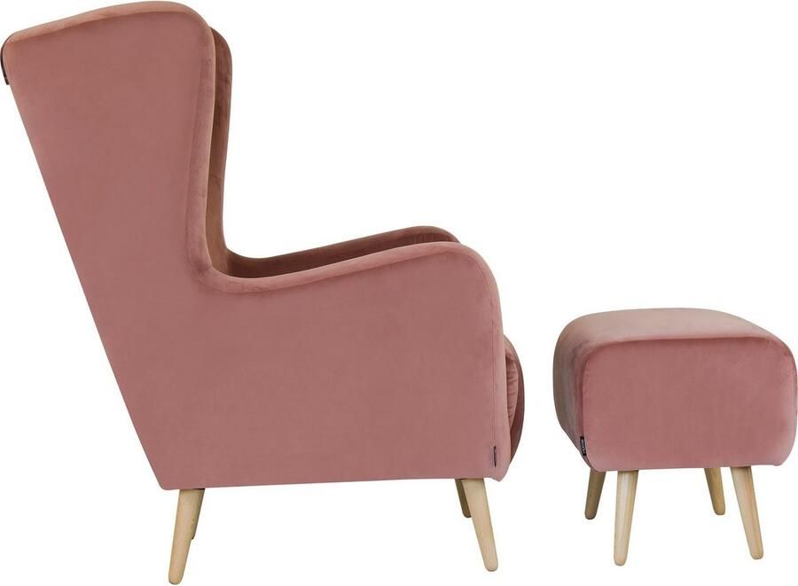 Home affaire Fauteuil Telford ook in faux fur fauteuil B D H: 77 92 106 cm keuze met en zonder poef in veel bekledingskwaliteiten ovale stoel - Foto 5