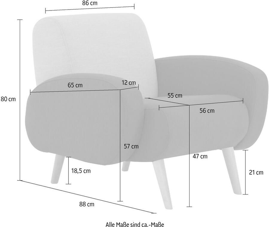 Home affaire Fauteuil Tox in buitengewoon stijlvolle look - Foto 5