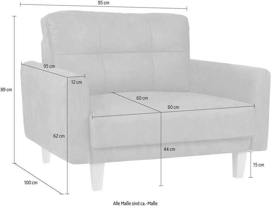 Home affaire Fauteuil TRIPLO relaxstoel met golfondersteuning afmetingen B D H: 95 100 89 cm - Foto 3