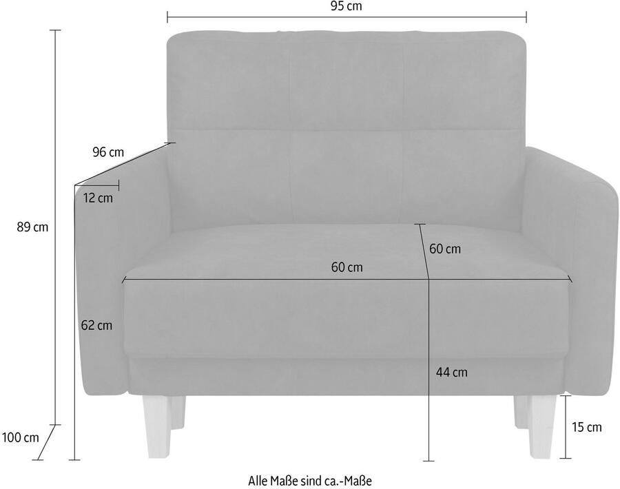 Home affaire Fauteuil TRIPLO relaxstoel met golfondersteuning afmetingen B D H: 95 100 89 cm
