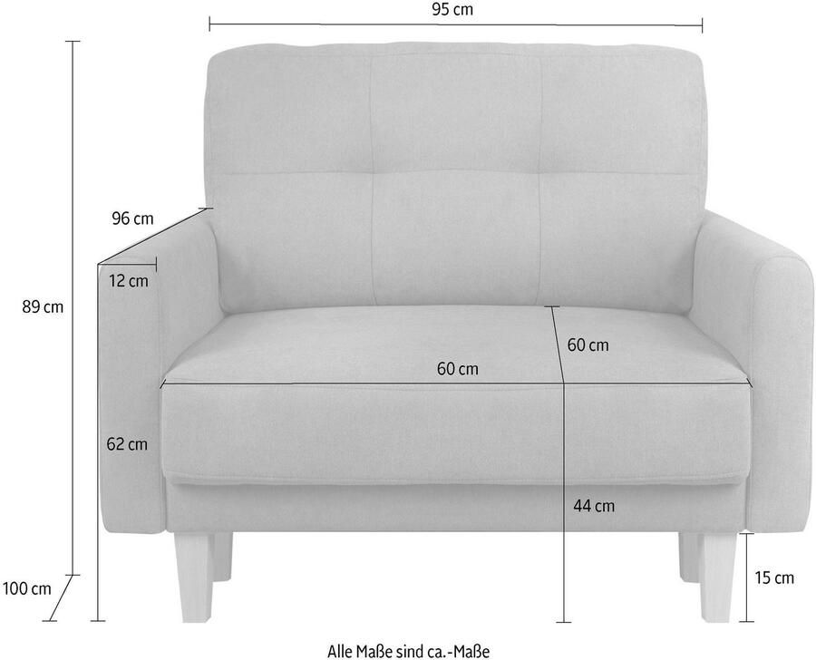 Home affaire Fauteuil TRIPLO relaxstoel met golfondersteuning afmetingen B D H: 95 100 89 cm - Foto 2