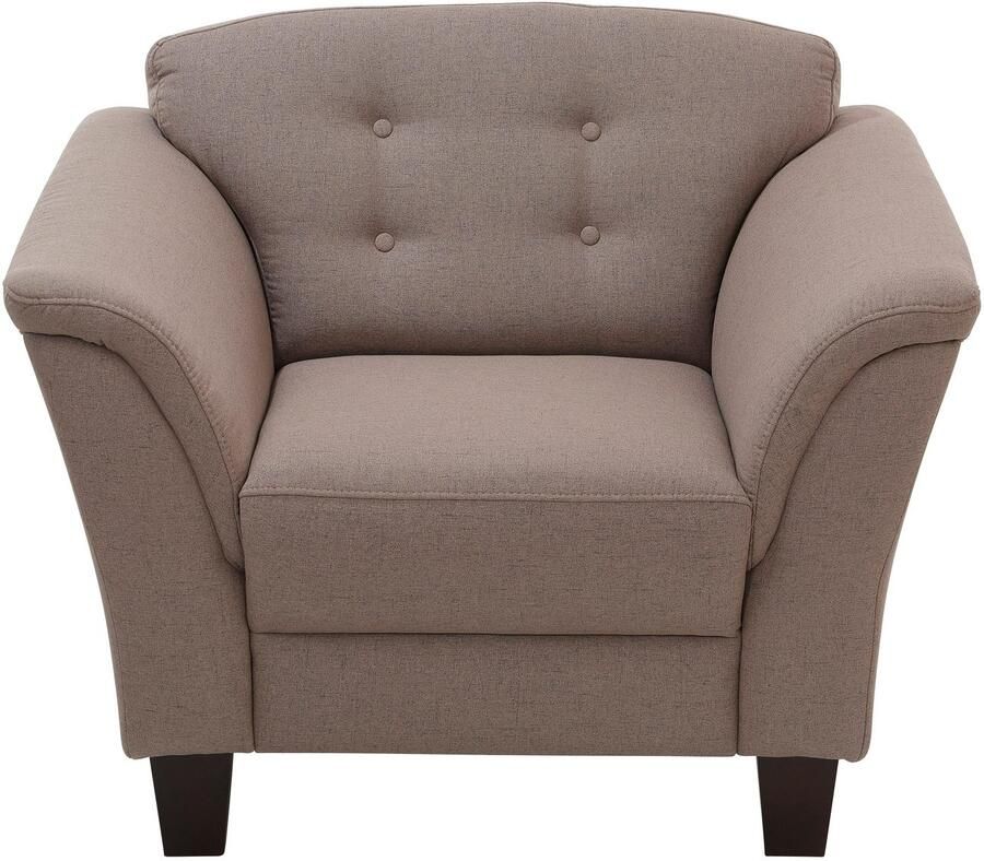 Home affaire Fauteuil Trondheim met binnenvering capitonnage achter poten van beukenhout (set) - Foto 2