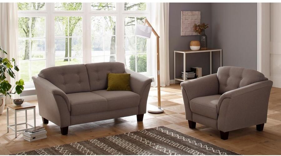 Home affaire Fauteuil Trondheim met binnenvering capitonnage achter poten van beukenhout (set) - Foto 9