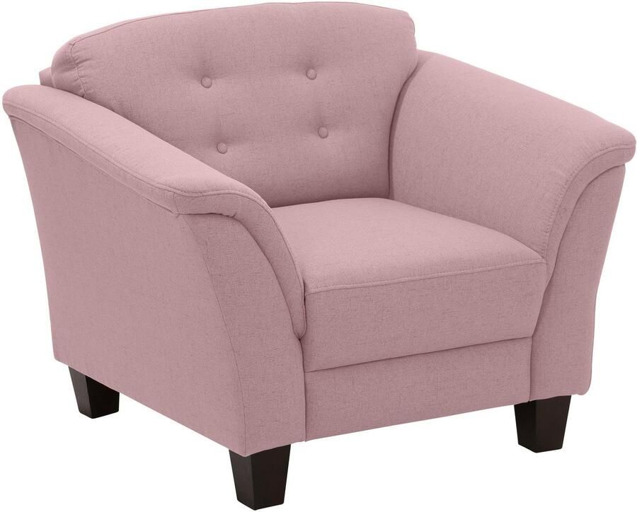 Home affaire Fauteuil Trondheim met binnenvering capitonnage achter poten van beukenhout (set) - Foto 3