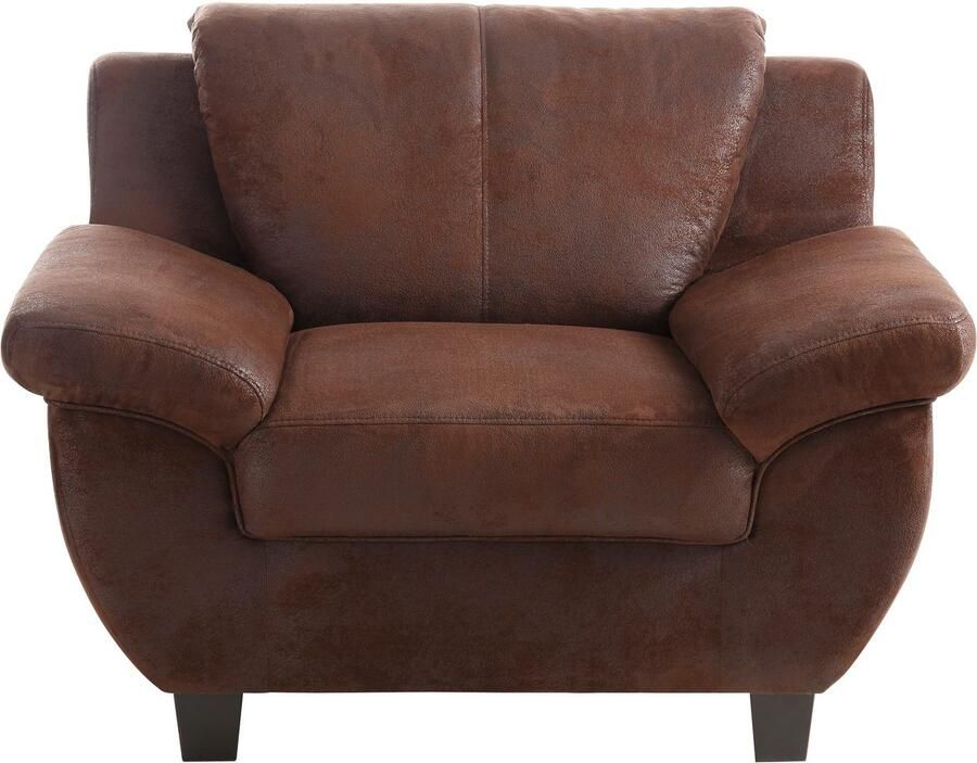 Home affaire Fauteuil Yesterday comfortabele armleuningen en rugkussens breedte 108cm houten voet - Foto 4