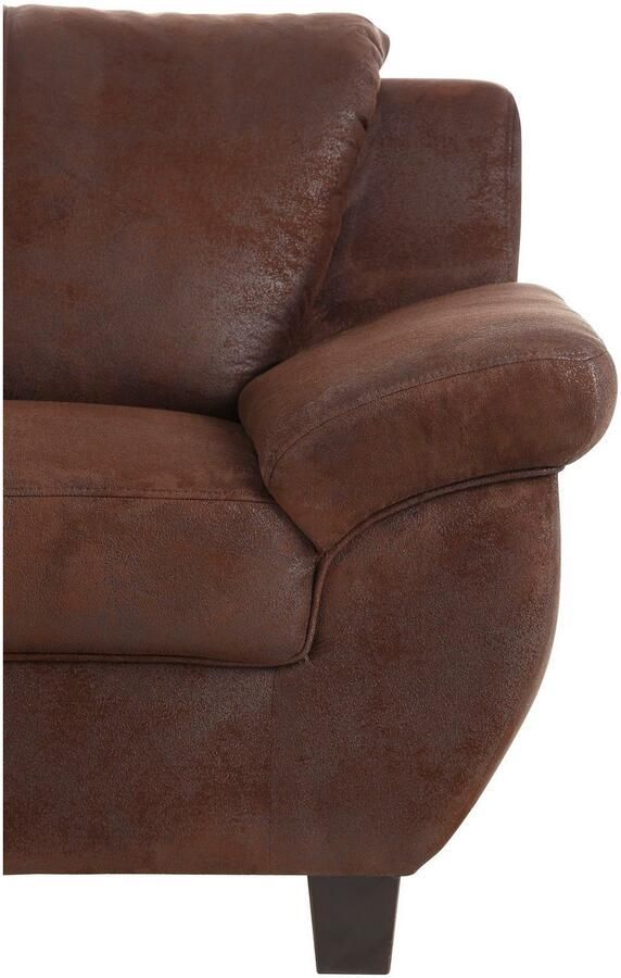 Home affaire Fauteuil Yesterday comfortabele armleuningen en rugkussens breedte 108cm houten voet - Foto 5