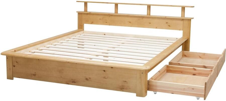 Home affaire Functioneel ledikant "FINJA" dennenbed futonbed hoofdeinde met opbergruimte - Foto 4