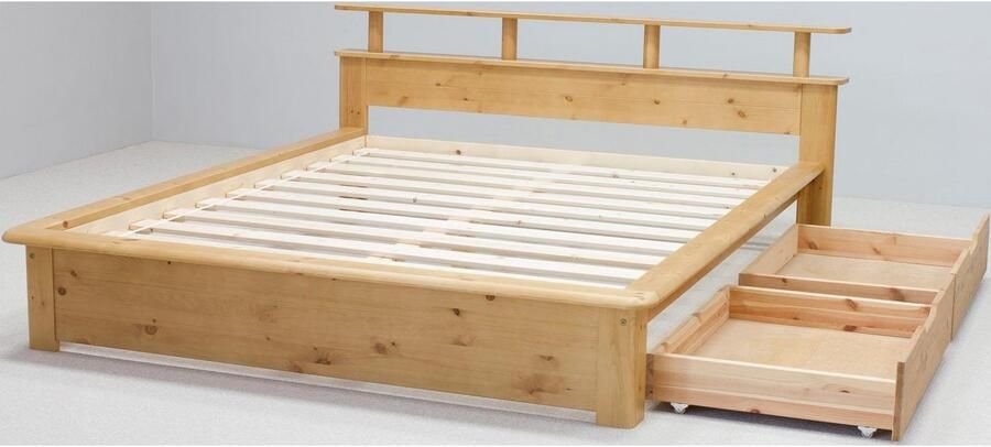 Home affaire Functioneel ledikant "FINJA" dennenbed futonbed hoofdeinde met opbergruimte - Foto 3